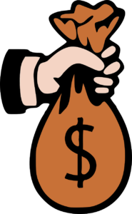 dinheiro no saquinho guardado na reserva de emergência